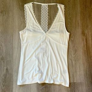 Lace detail tank top